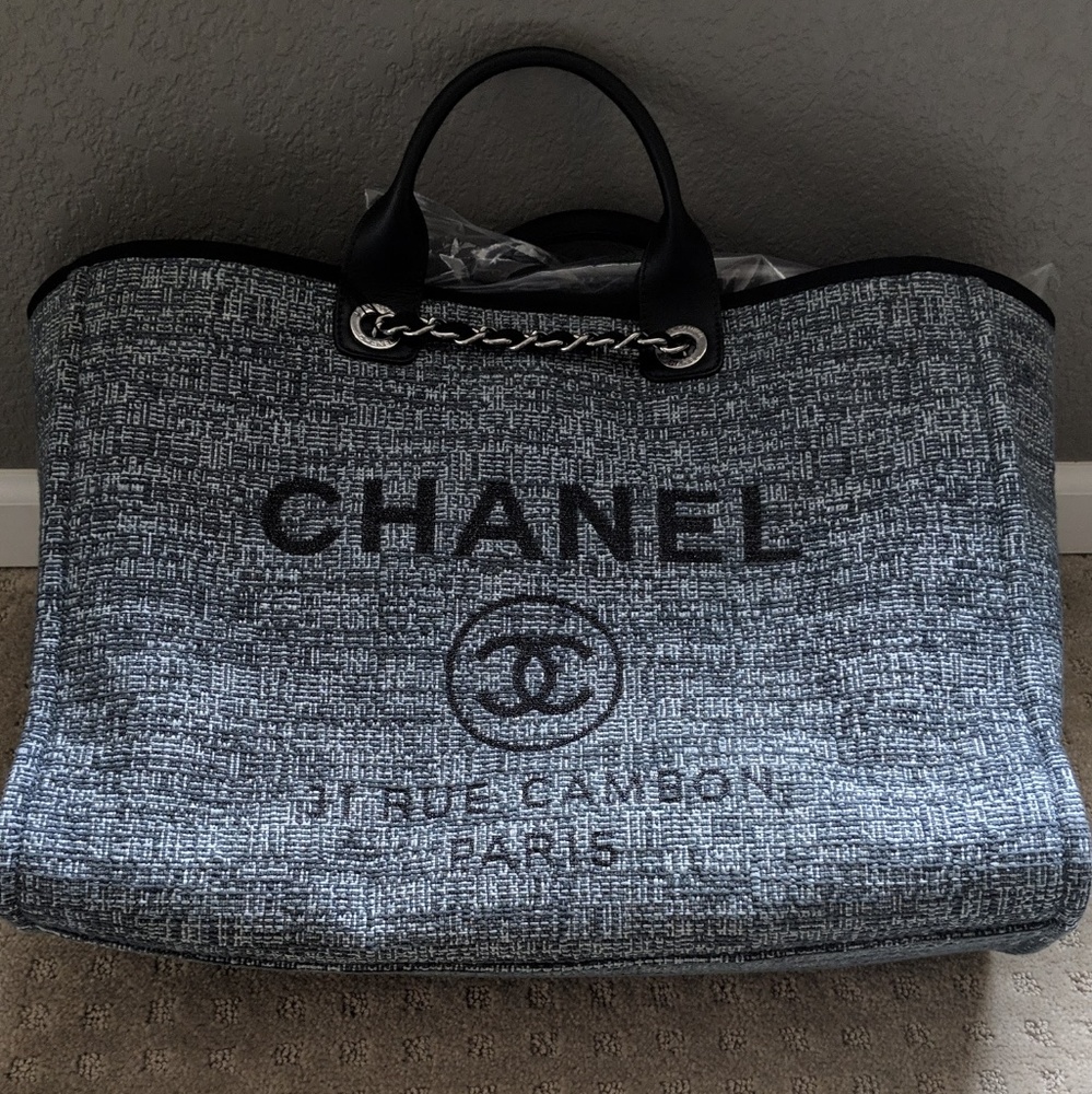 LARGE Chanel Canvas Deauville Tote